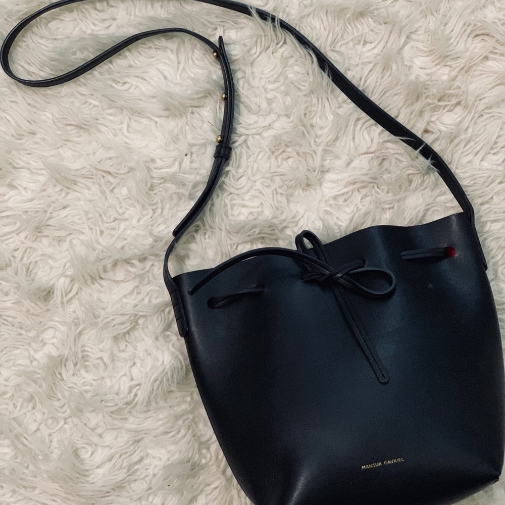 Mini Bucket Mansur Gavriel Black Leather Bag
